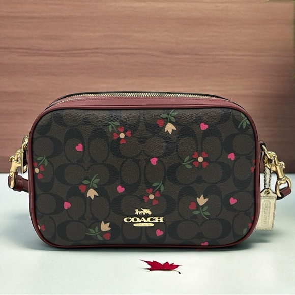 Coach Jes Crossbody In Signature Canvas With Heart Petal Print Limited Edition - Picture 1 of 14